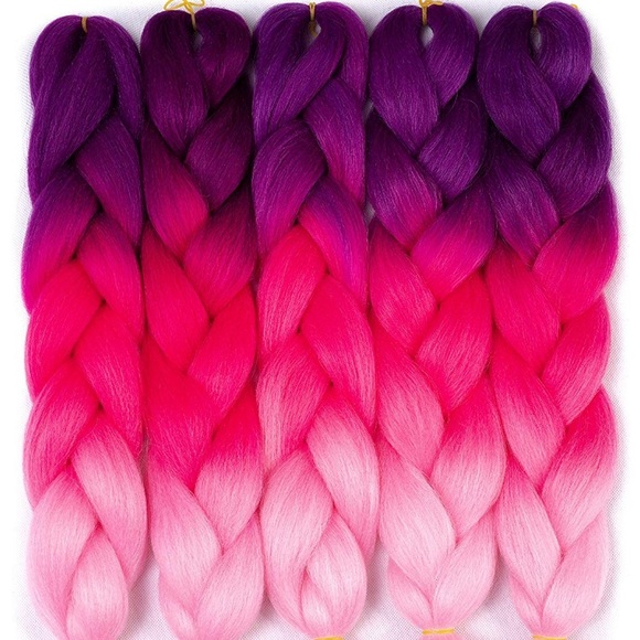 5 packs of Purple Pink ombré braiding hair *NWT* main image 5